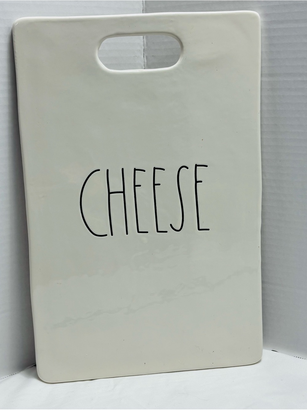 Ceramic Cheese Serving Board - White